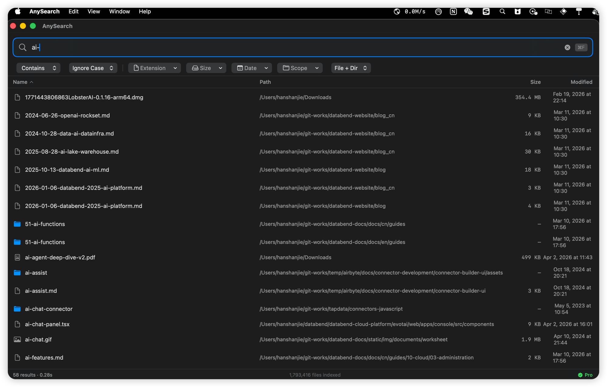 AnySearch - Lightning-fast file search for macOS